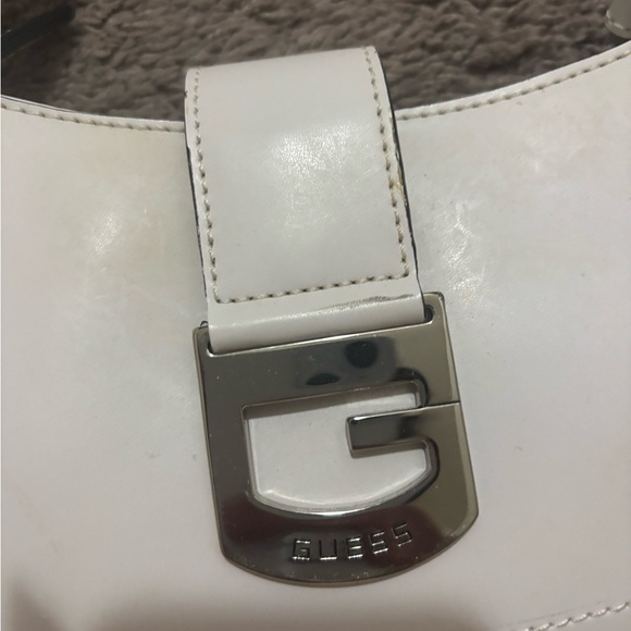 Guess Handbags - Guess White Shoulder Bag with Silver Accent